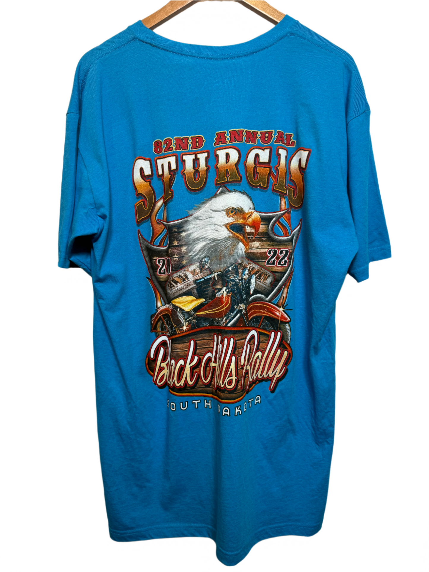 Sturgis Mens Blue T Shirt (Size XXL)