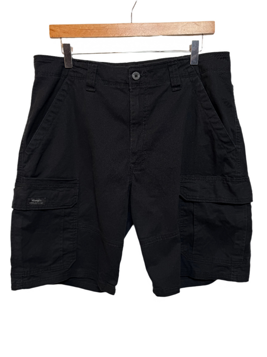 Wrangler Mens Black Cargo Shorts (Size L)