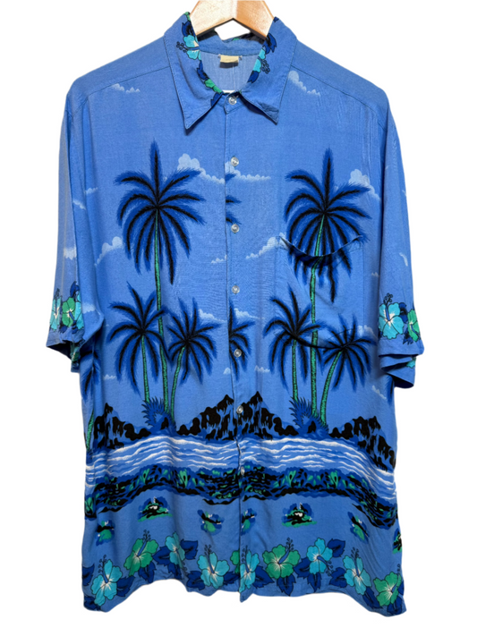 Blue Hawaiian Casual Shirt (Size L)