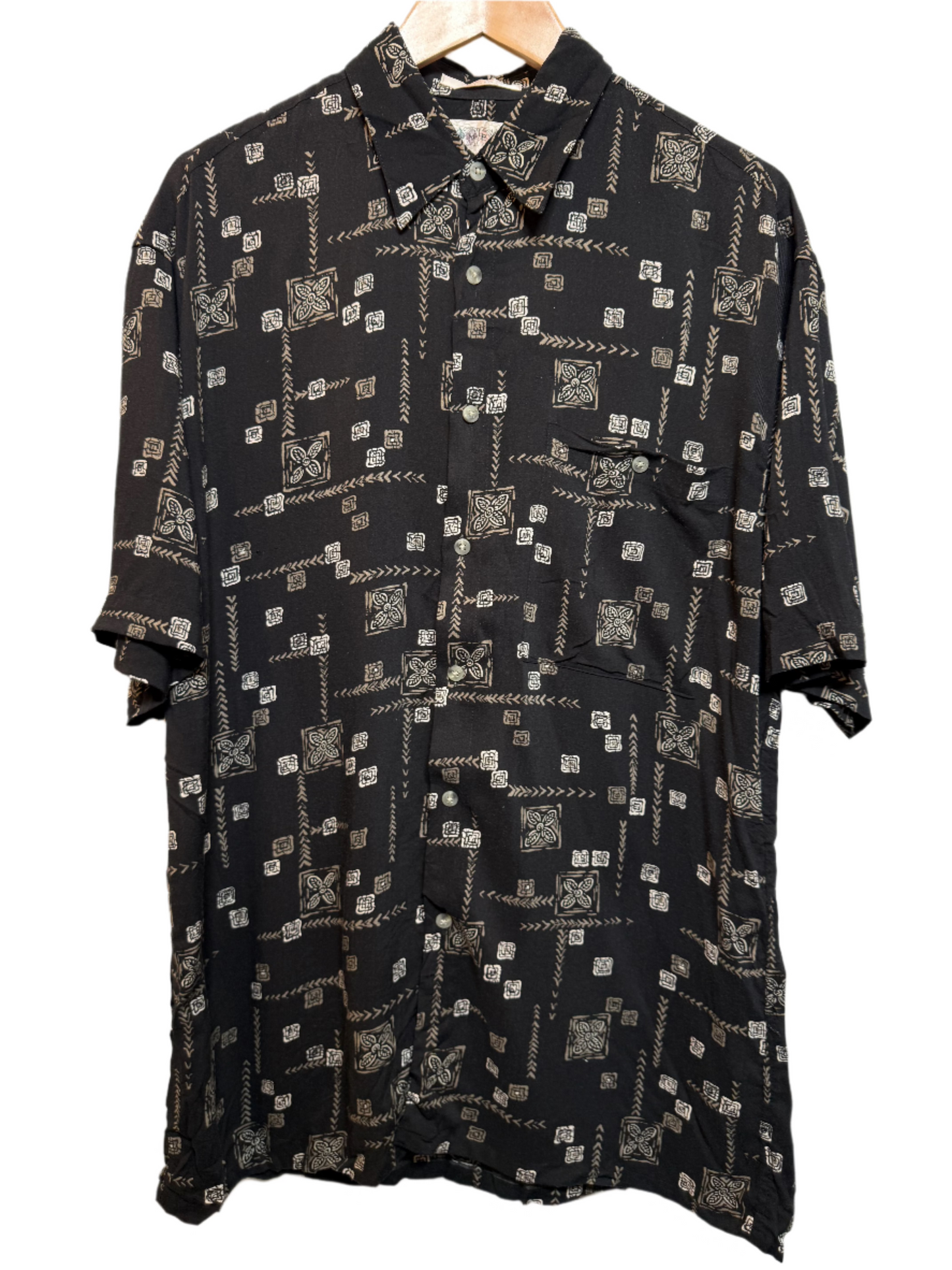 Campia Mens Black Casual Shirt (Size M)