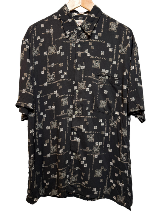 Campia Mens Black Casual Shirt (Size M)