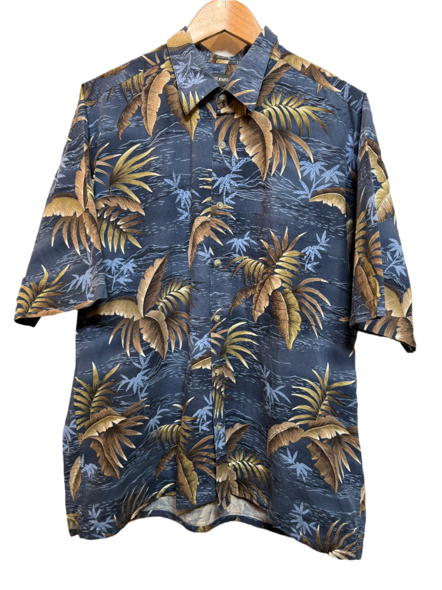 St Johns Bay Mens Blue Hawaiian Shirt (Size XL)