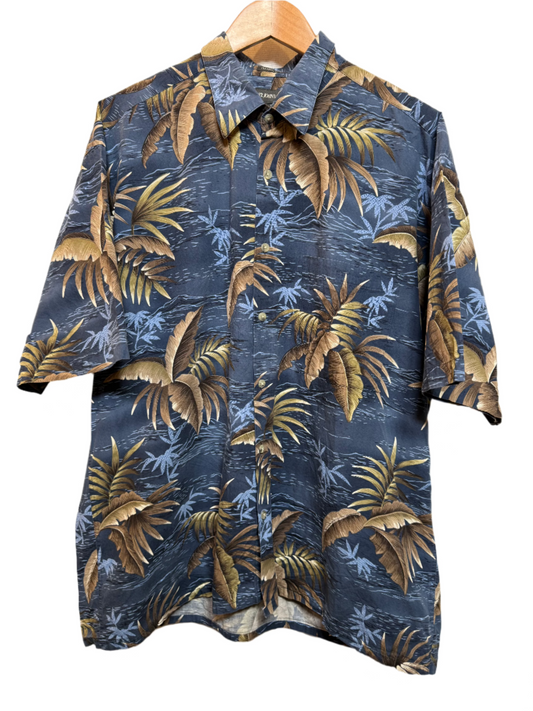 St Johns Bay Mens Blue Hawaiian Shirt (Size XL)