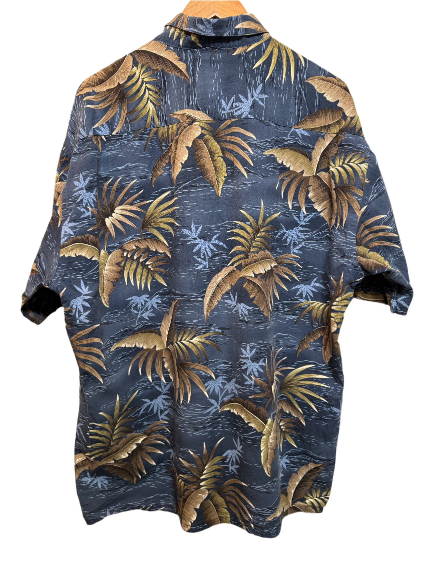 St Johns Bay Mens Blue Hawaiian Shirt (Size XL)