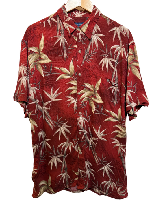 John Ashford Mens Red Hawaiin Shirt (Size XL)