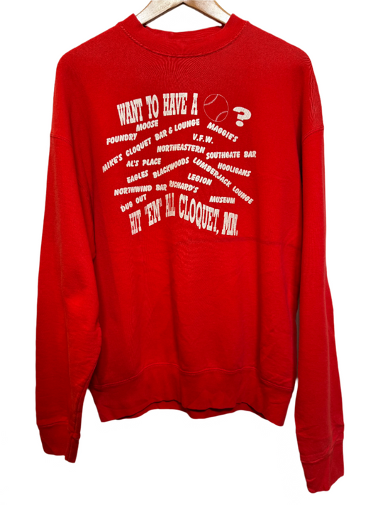 Cloquet Minnesota Mens Red Sweatshirt (Size XL)