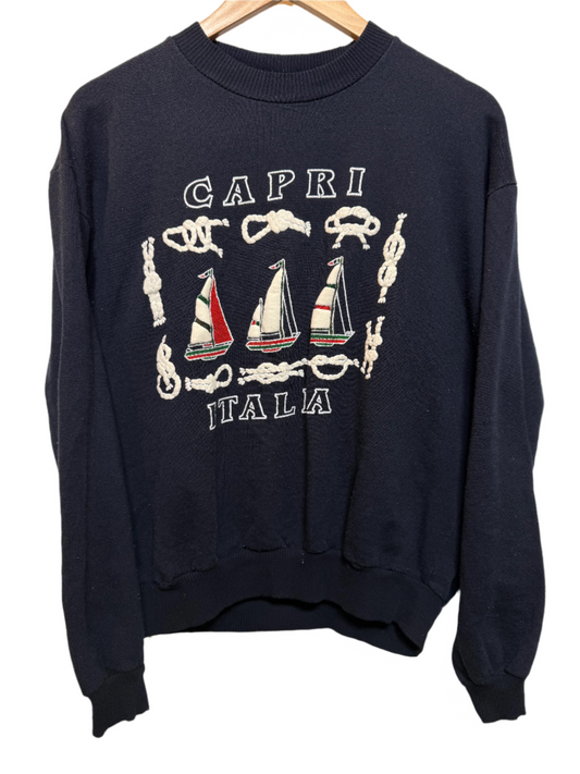 Capri Italia Mens Navy Sweatshirt (Size S)