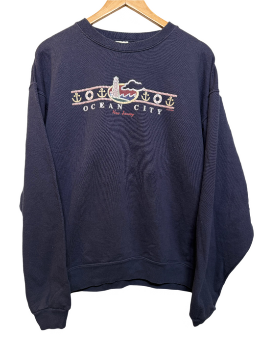 Ocean City Mens Navy Sweatshirt (Size L)