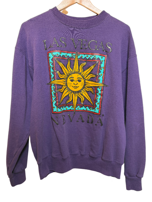 Las Vegas Mens Purple Sweatshirt (Size M)