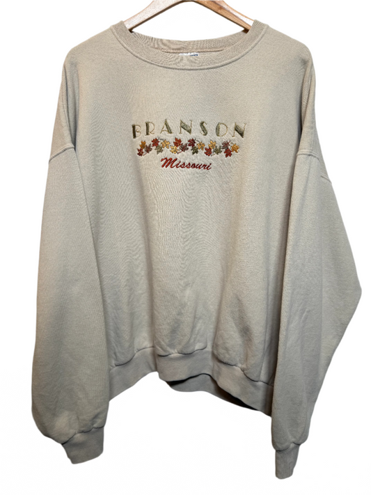 Branson Missouri Mens Cream Sweatshirt (Size XL)