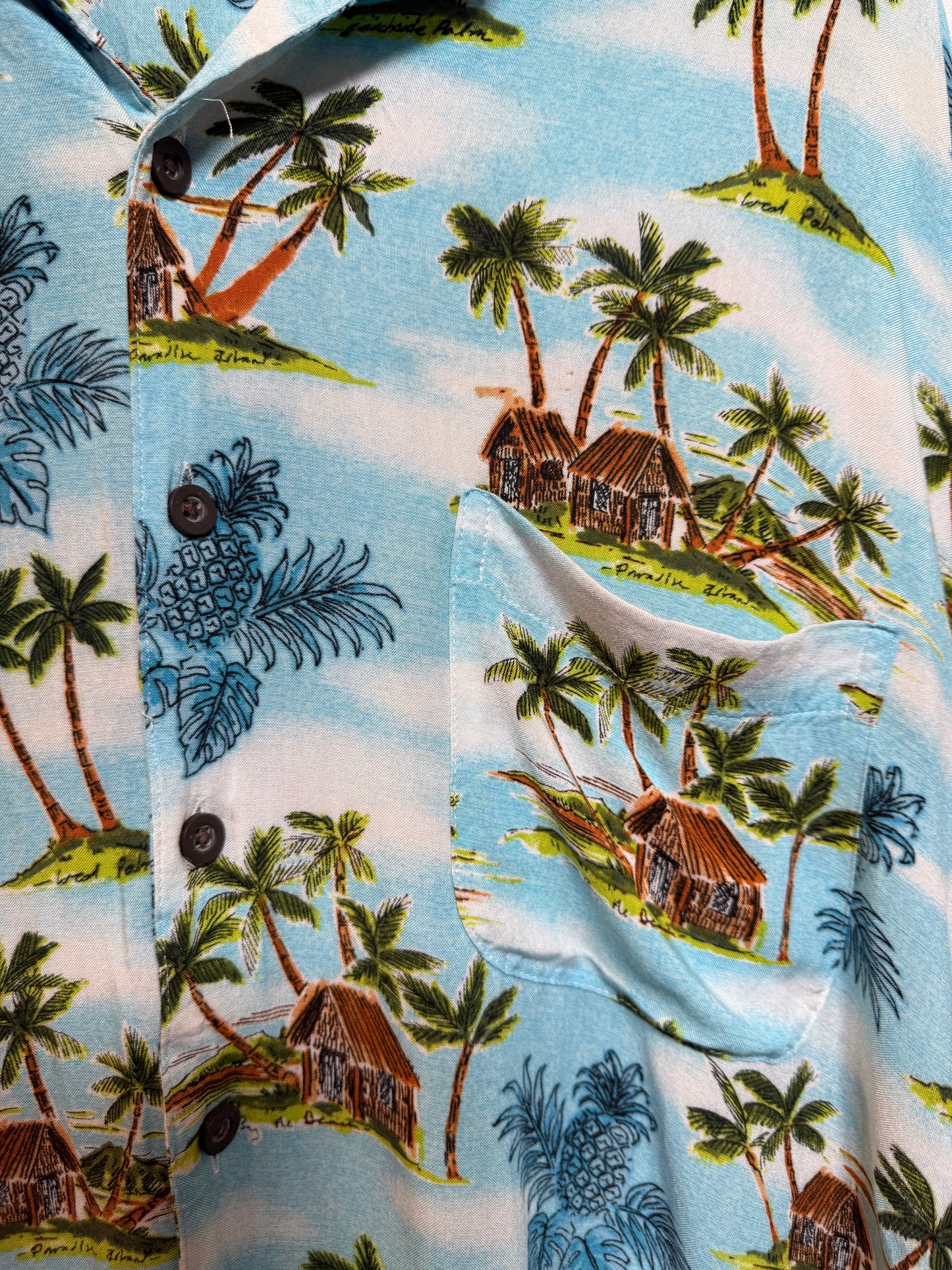 Blue Hawaiin Mens Shirt (Size L)