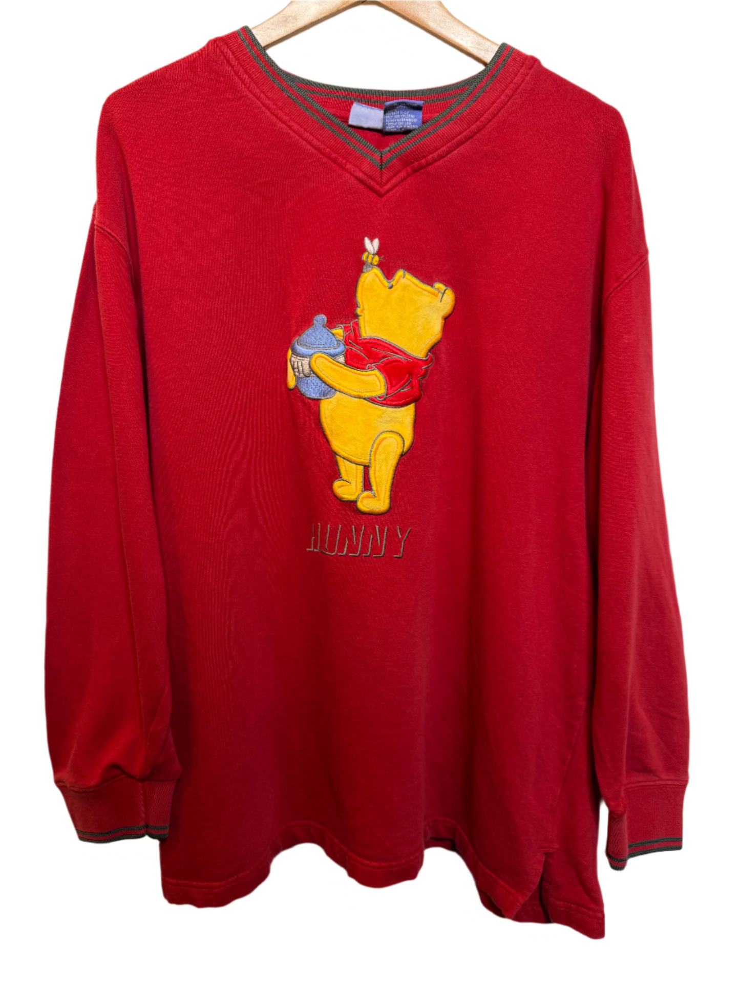 Disney Winnie the Pooh Mens Red Sweatshirt (Size L)