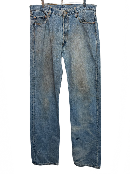 Levi 501 Blue Reworked Jeans (36x37)