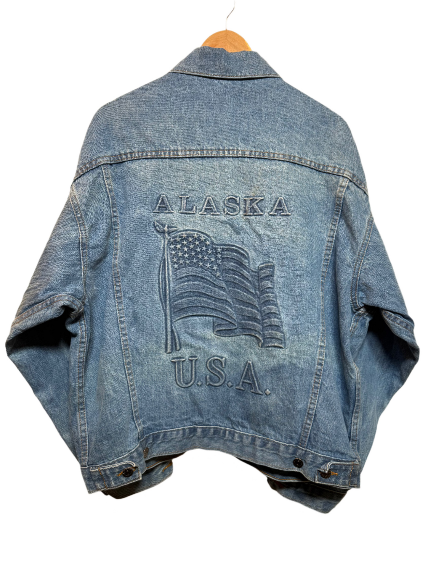Alaska Mens Blue Denim Jacket (Size L)