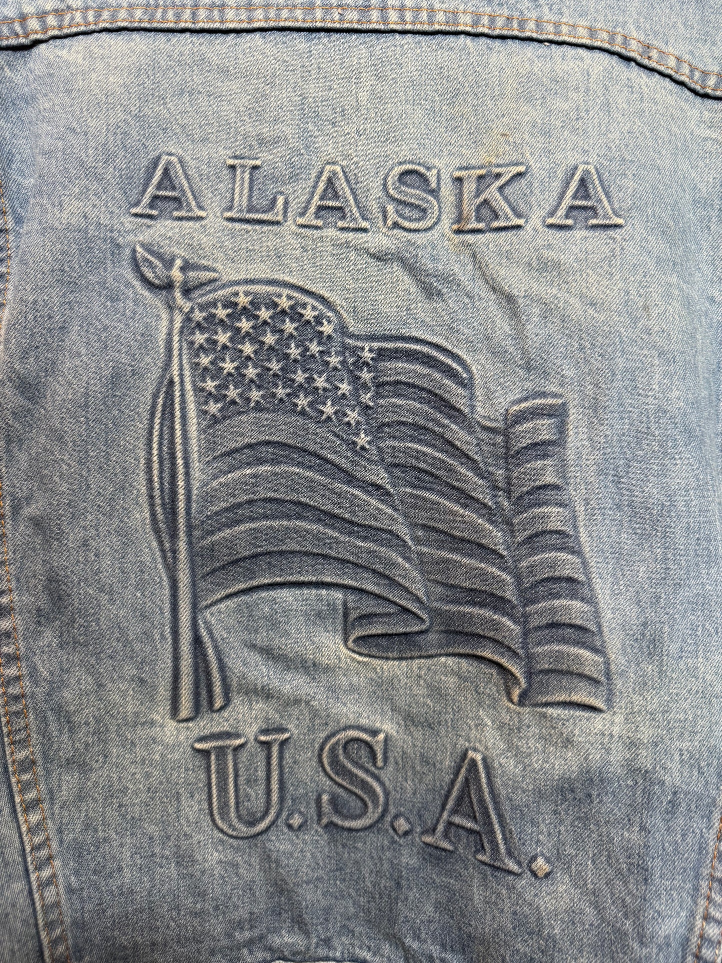 Alaska Mens Blue Denim Jacket (Size L)