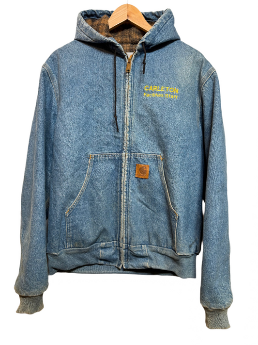 Carhartt Mens Blue Denim Hoodie (Size M)