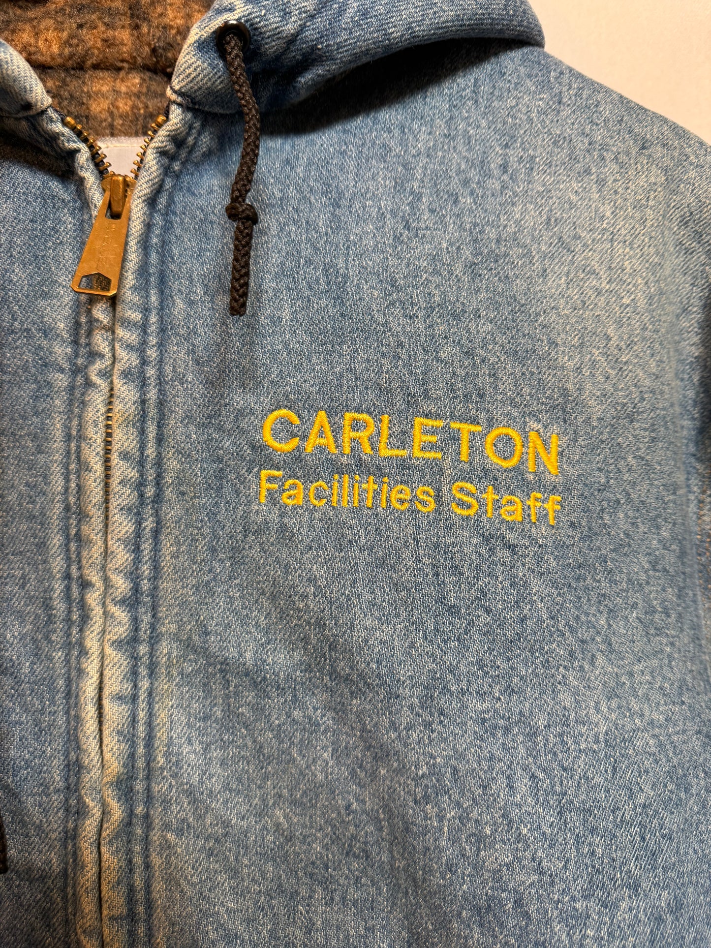 Carhartt Mens Blue Denim Hoodie (Size M)