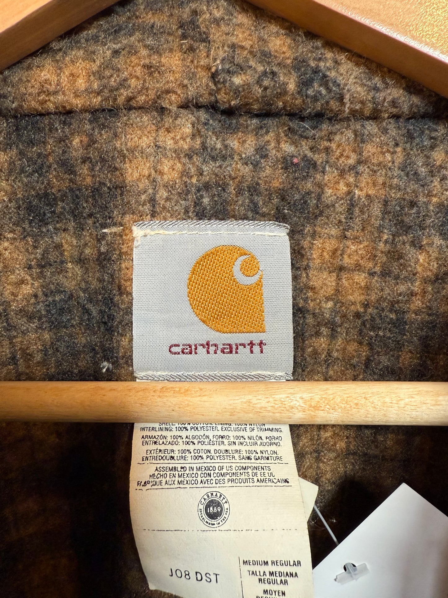 Carhartt Mens Blue Denim Hoodie (Size M)