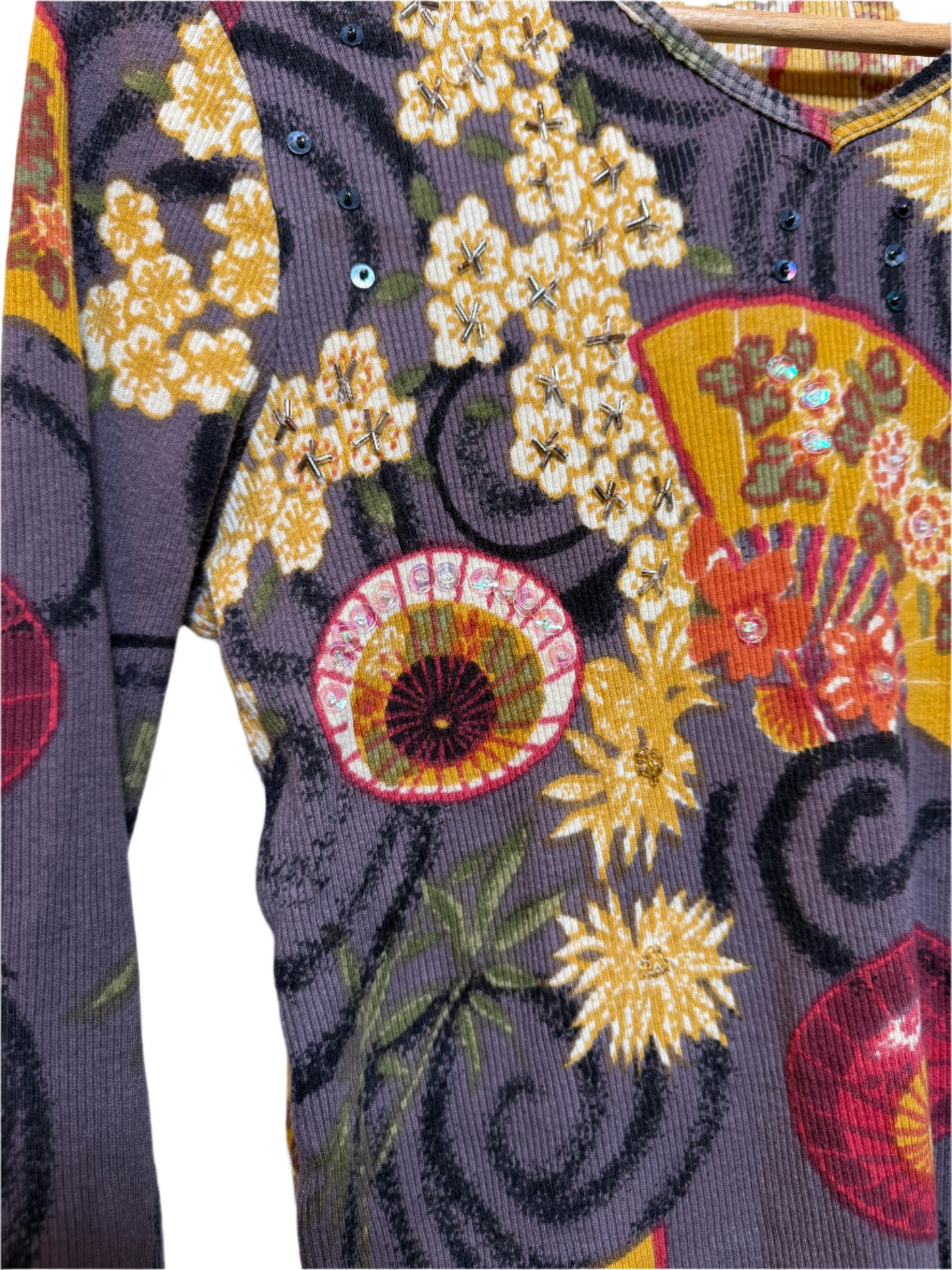 Victoria Jones Women's Floral Top (Size L)