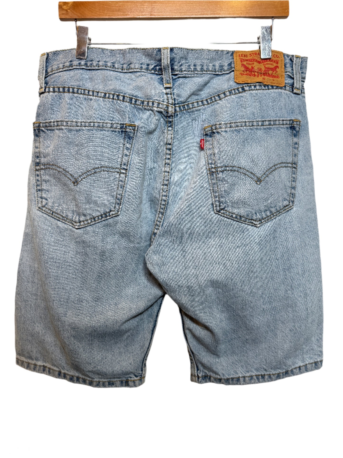 Levi 505 Mens Blue Denim Shorts (W36)