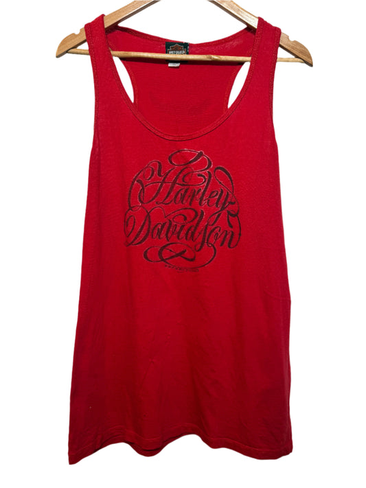 Harley Davidson Women's Red Vest Top (Size XL)