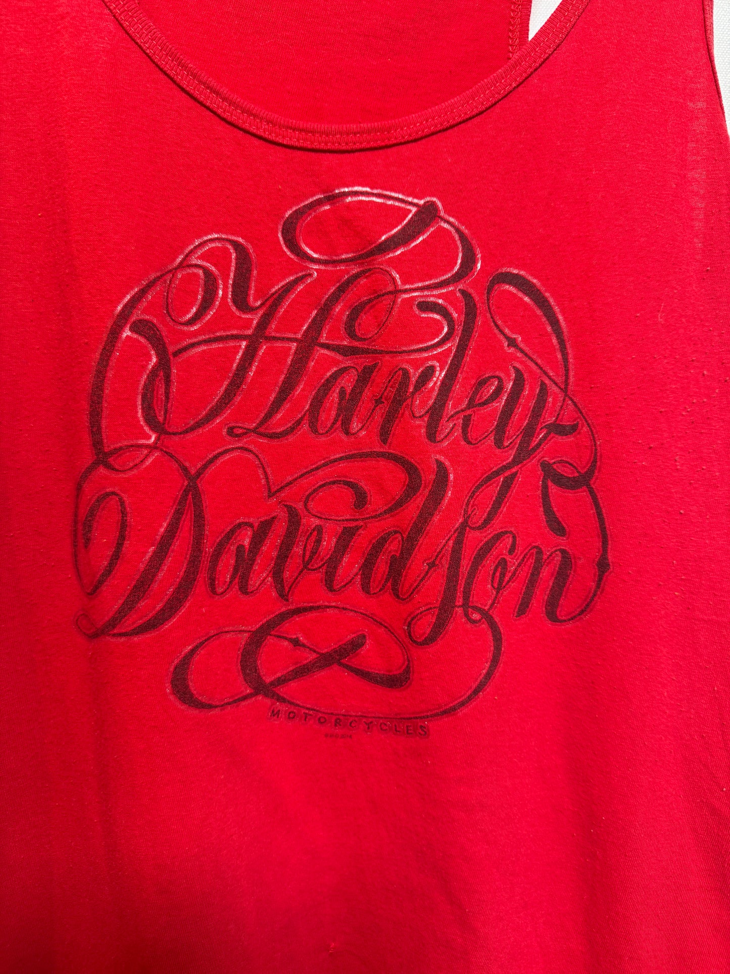 Harley Davidson Women's Red Vest Top (Size XL)