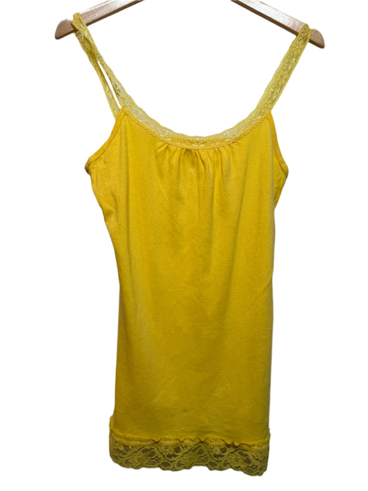 Eyeshadow Women's Yellow Lace Top (Size XL)