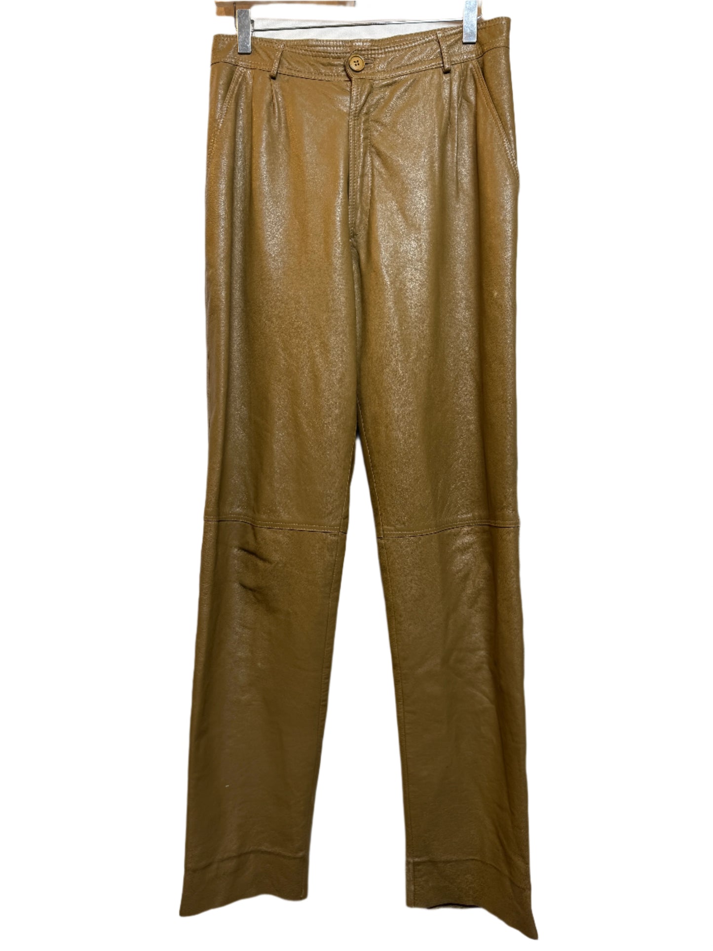 Brown Leather Women's Trousers (30x33)