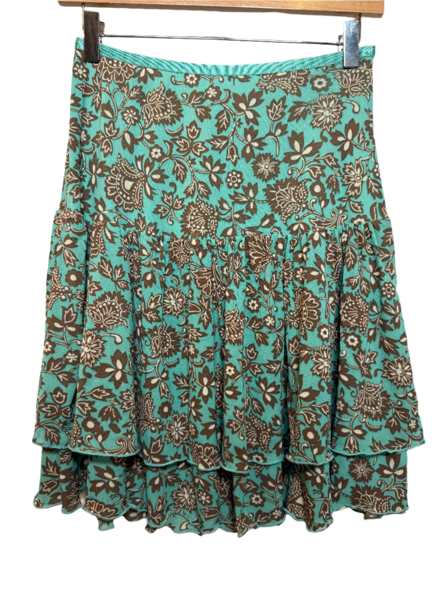 New York & Company Women's Blue Floral Skirt (Size S)