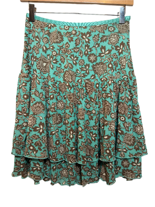 New York & Company Women's Blue Floral Skirt (Size S)