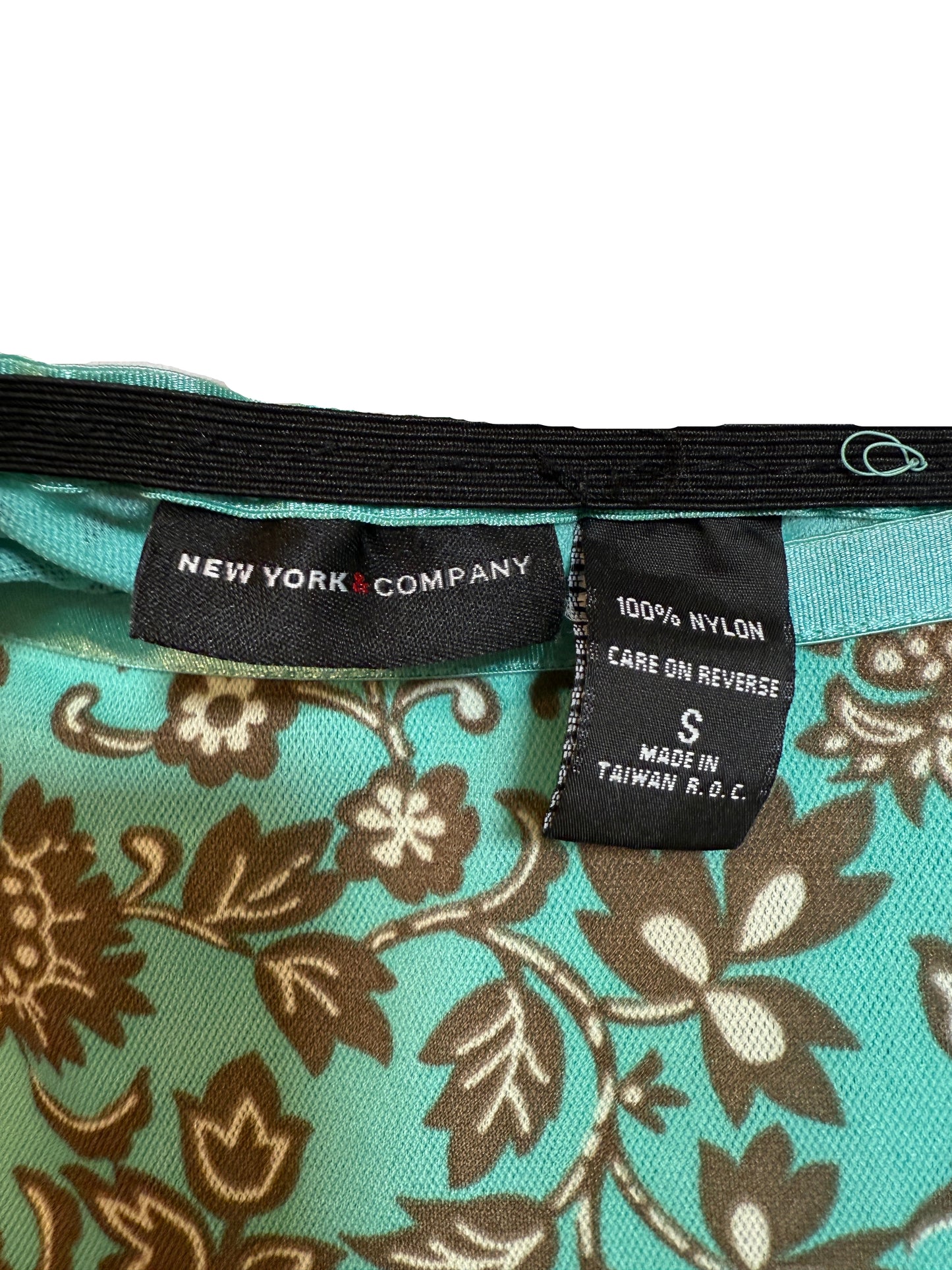 New York & Company Women's Blue Floral Skirt (Size S)