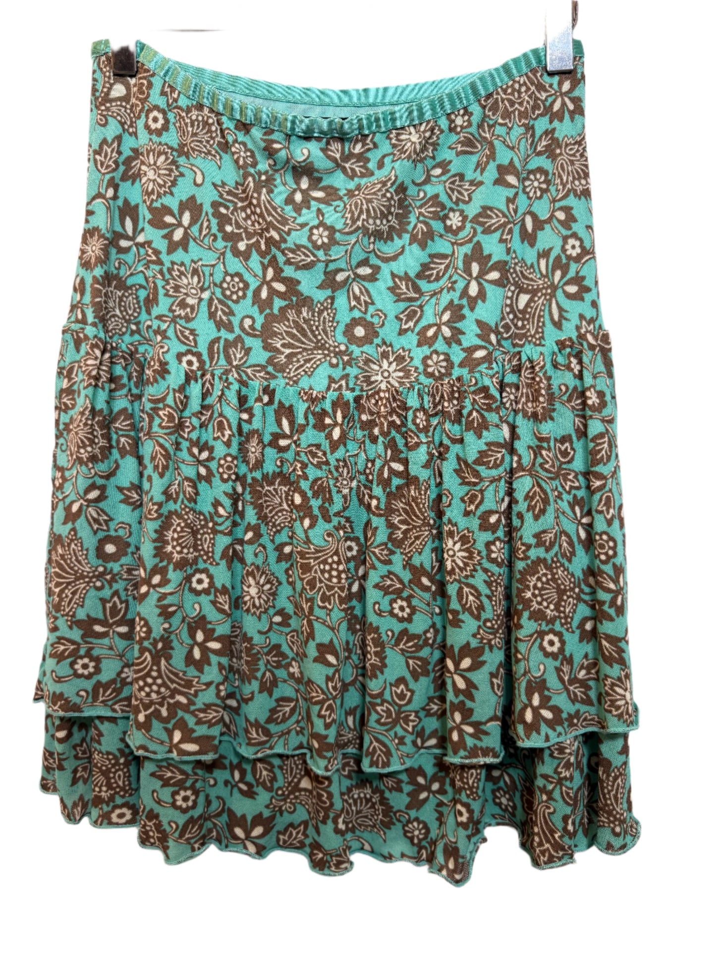 New York & Company Women's Blue Floral Skirt (Size S)