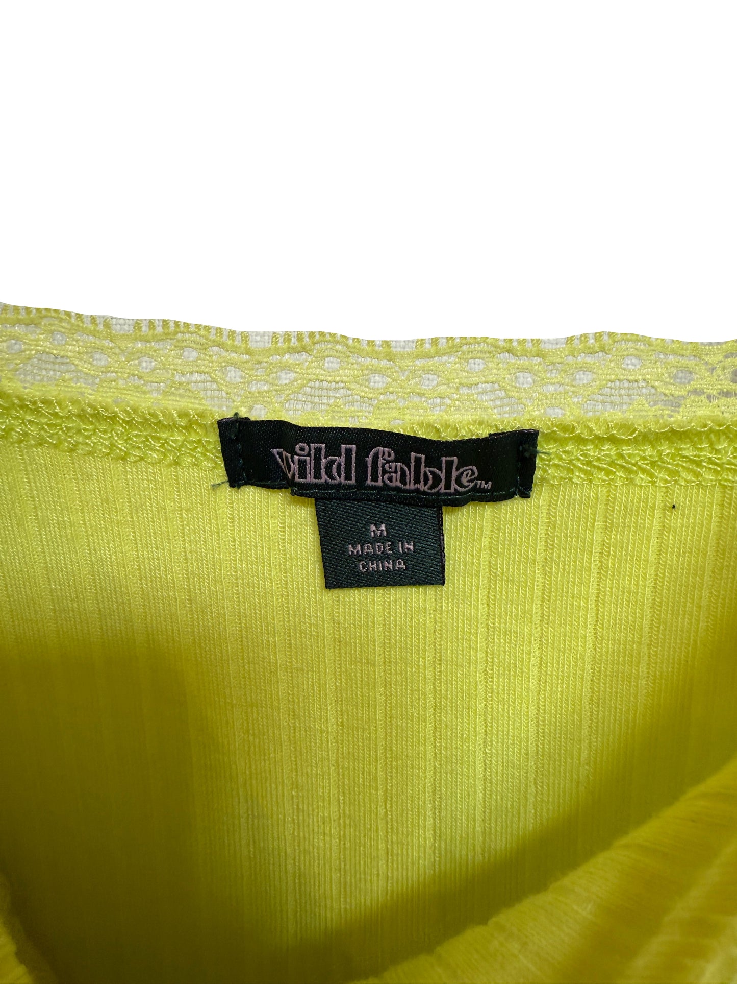Wild Fable Green Lace Top (Size M)