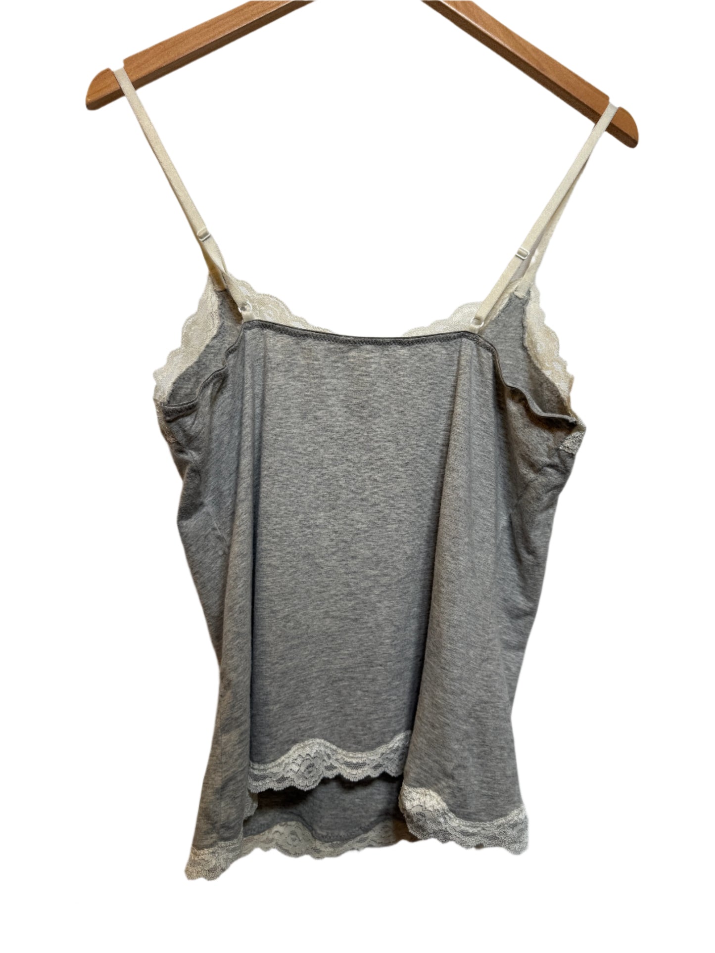 Gilligan & O'malley Women's Grey Lace Top (Size L)