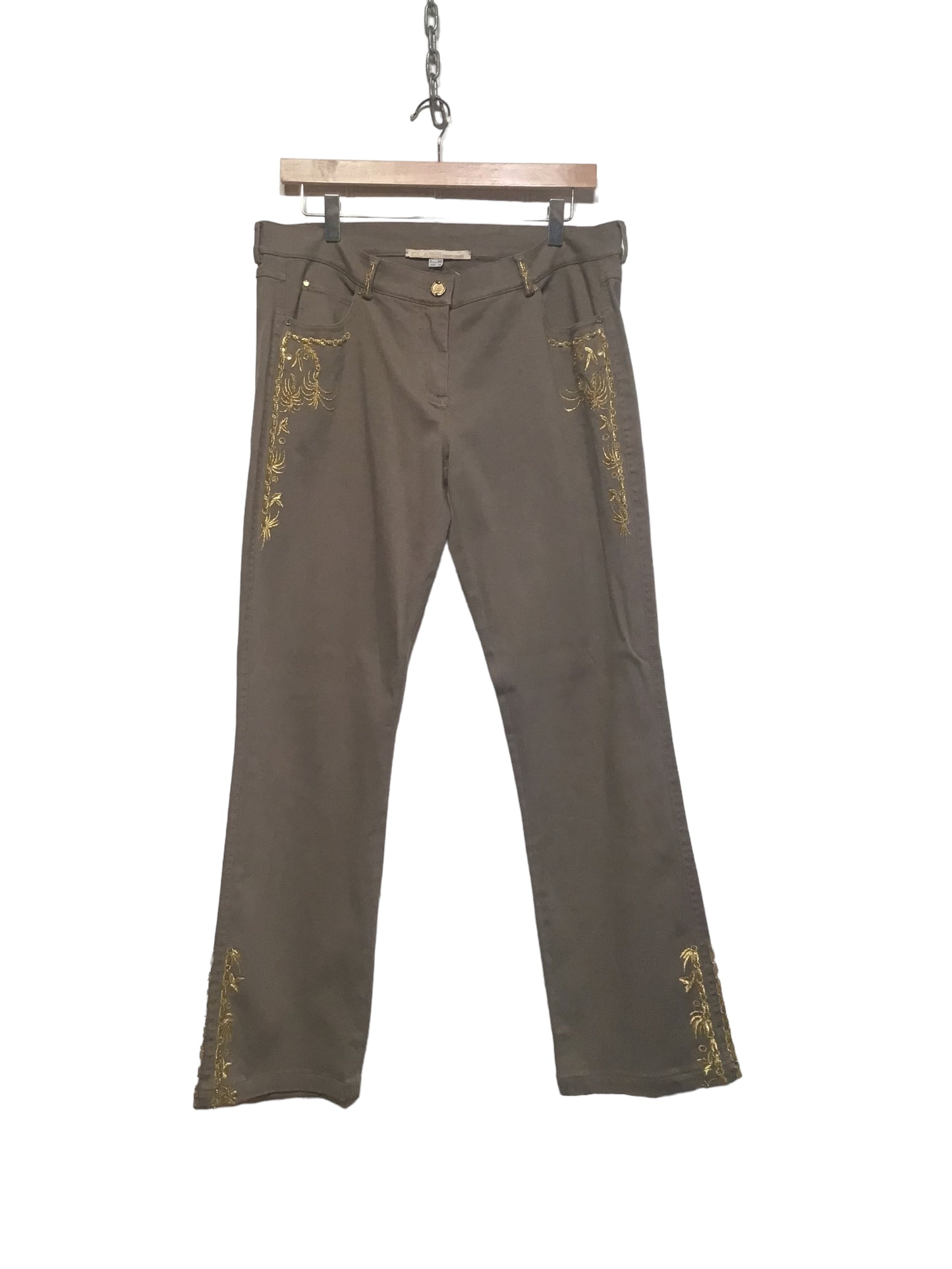 Roberto Cavalli Class Embellished Trousers (Size L)