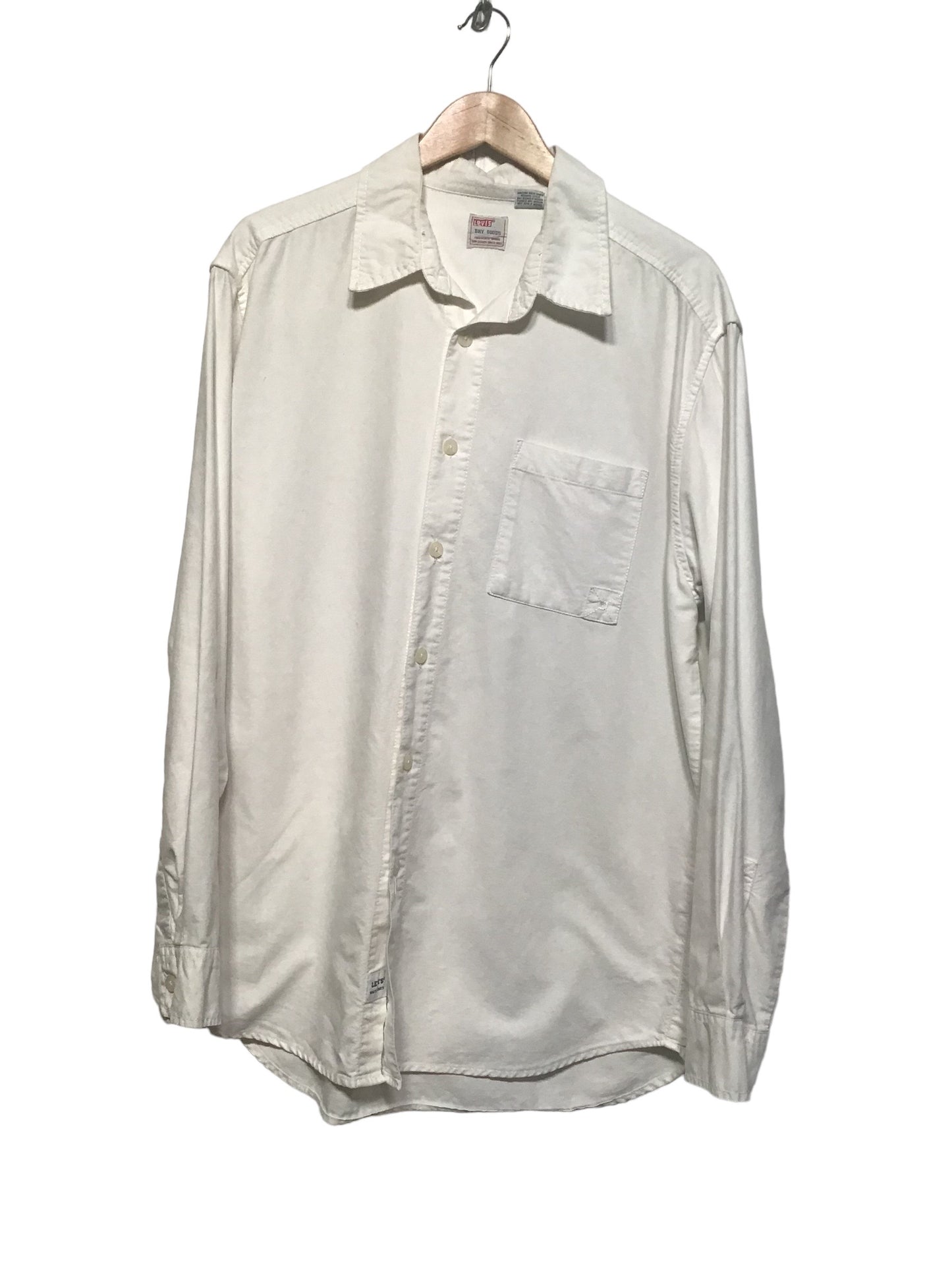 Levi's White Long Sleeve Shirt (Size L)
