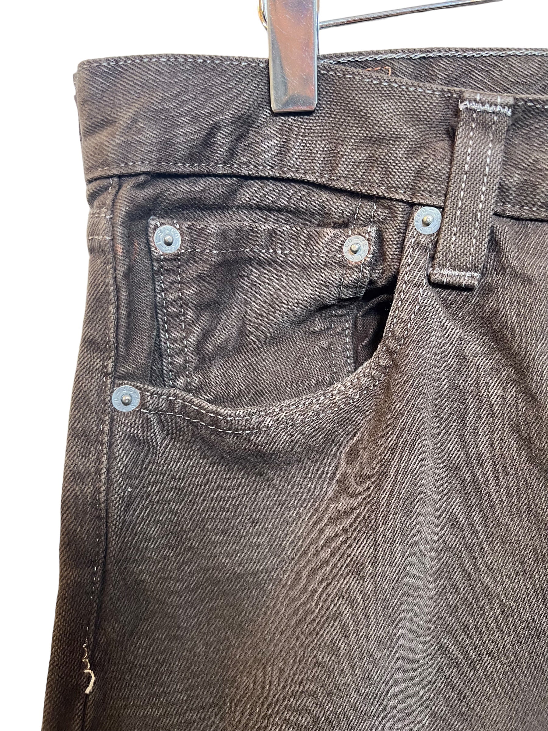 Brown 501 levis jeans on sale