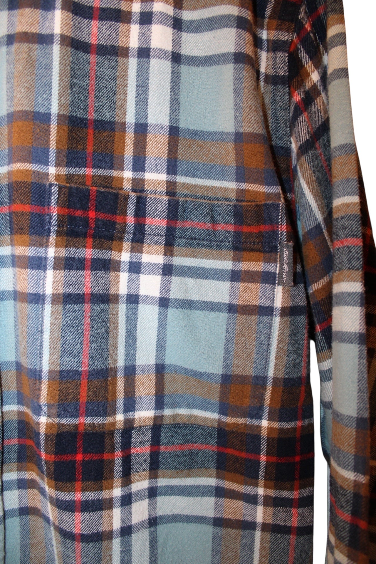 Eddie Bauer Mens Blue Plaid Flannel (Size M)
