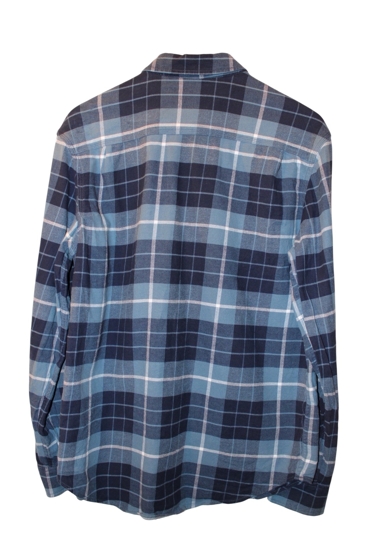 Lucky Brand & Co. Mens Blue Plaid Flannel Shirt (Size M)