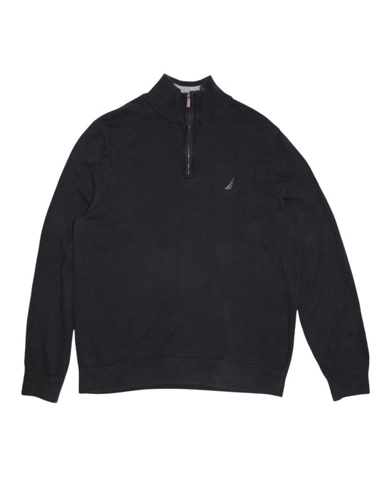 Nautica Mens Black Quarter Zip (Size M)