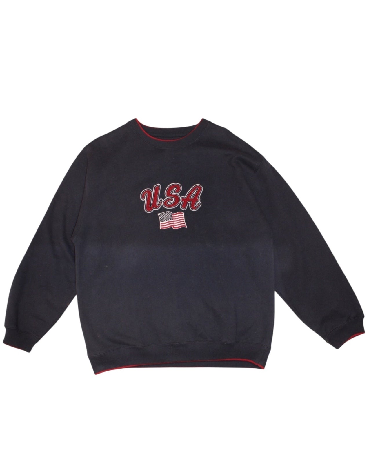 Croft & Barrow Mens Navy USA Sweatshirt (Size L)