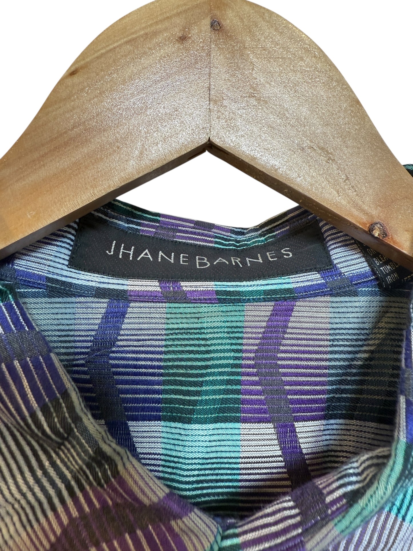 Jhane Barnes Mens Blue Long Sleeve Shirt (Size XL)