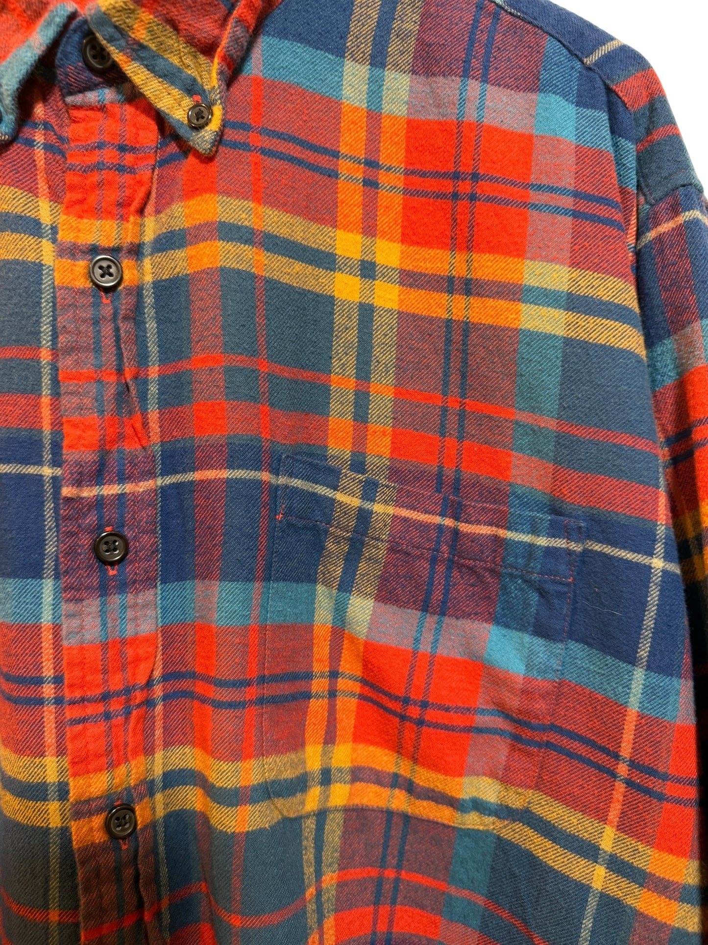 St Johns Bay Mens Red Flannel Shirt (Size XL)