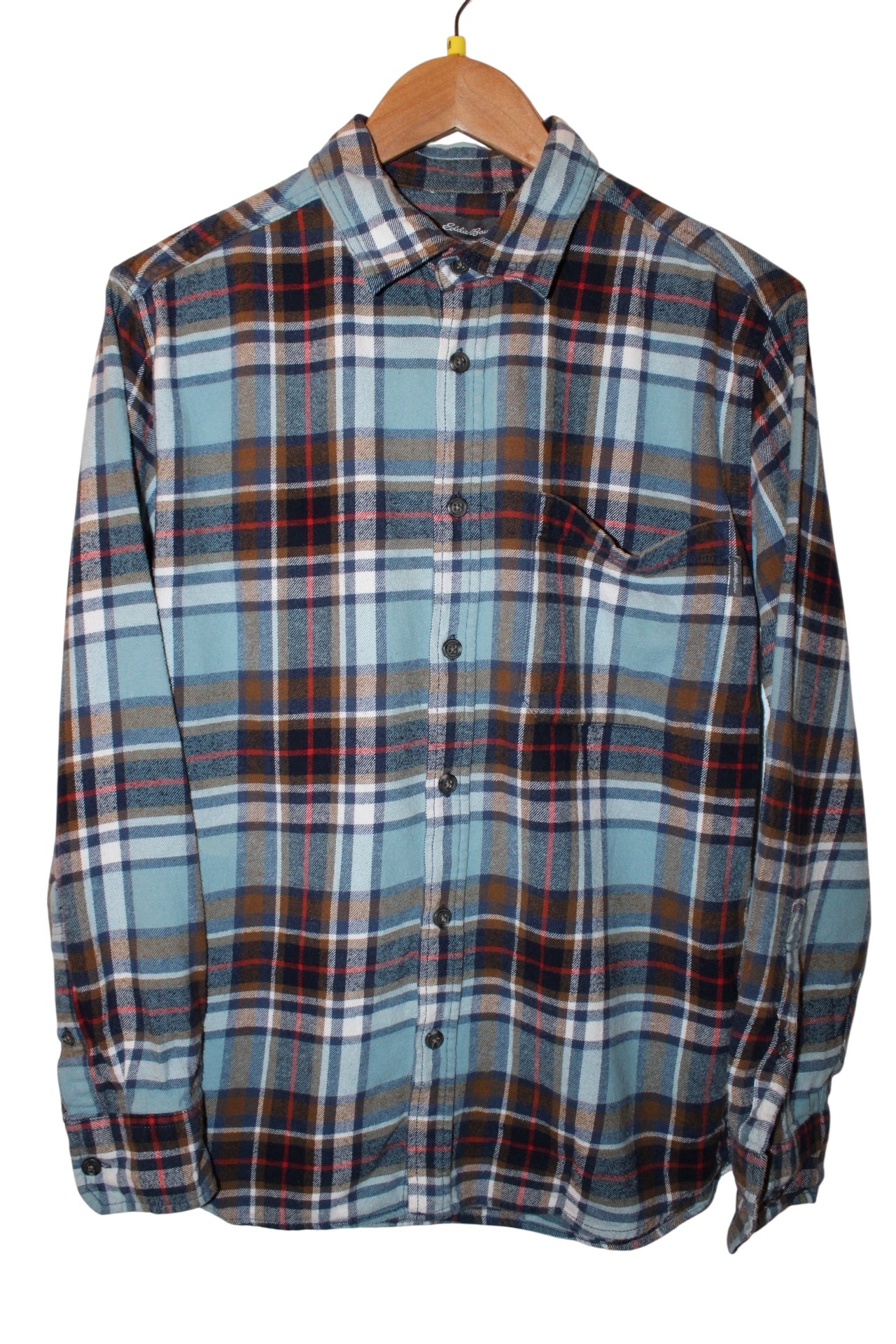 Eddie Bauer Mens Blue Plaid Flannel (Size M)