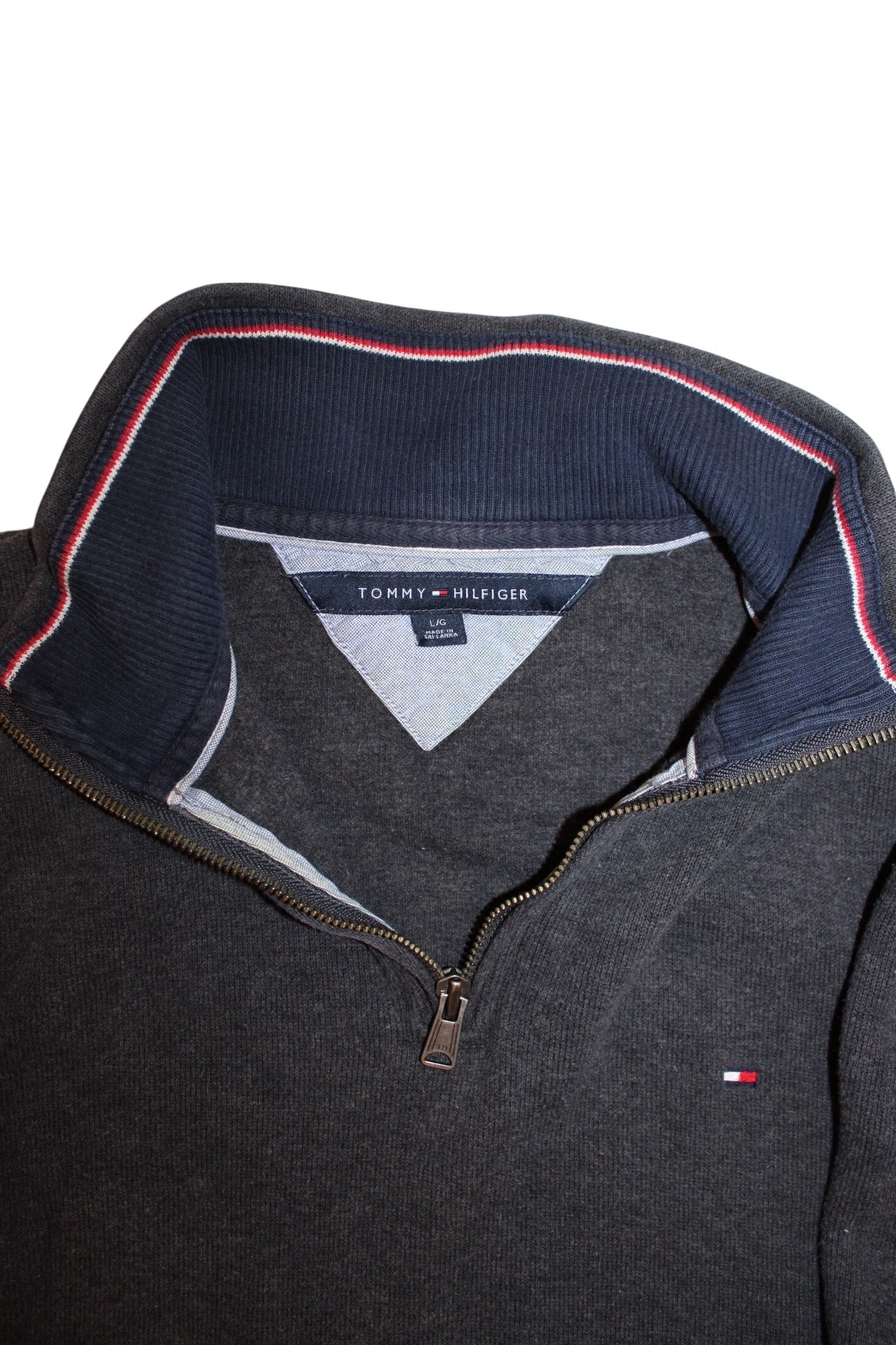 Tommy Hilfiger Mens Black Quarter Zip (Size L)