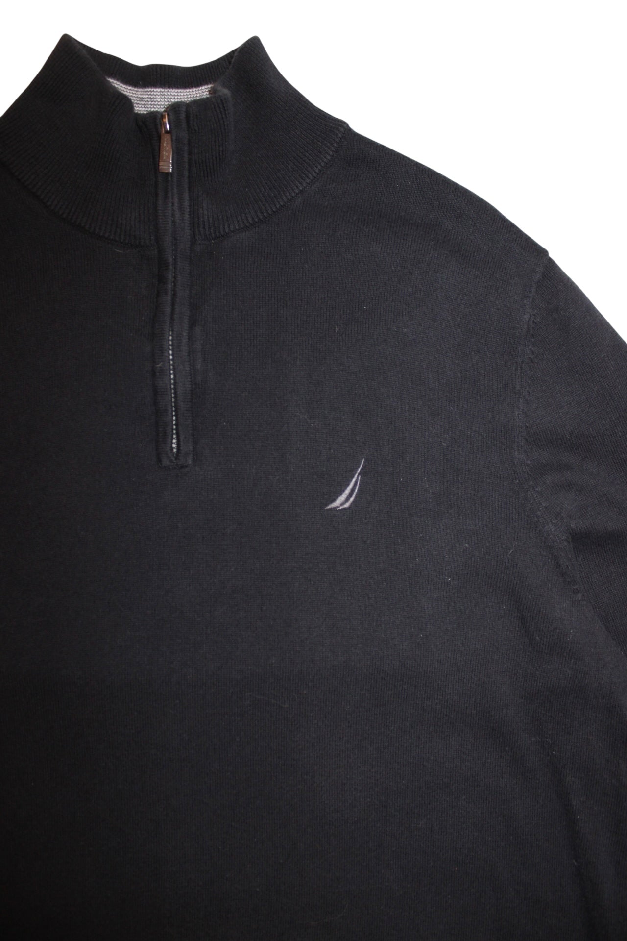 Nautica Mens Black Quarter Zip (Size M)