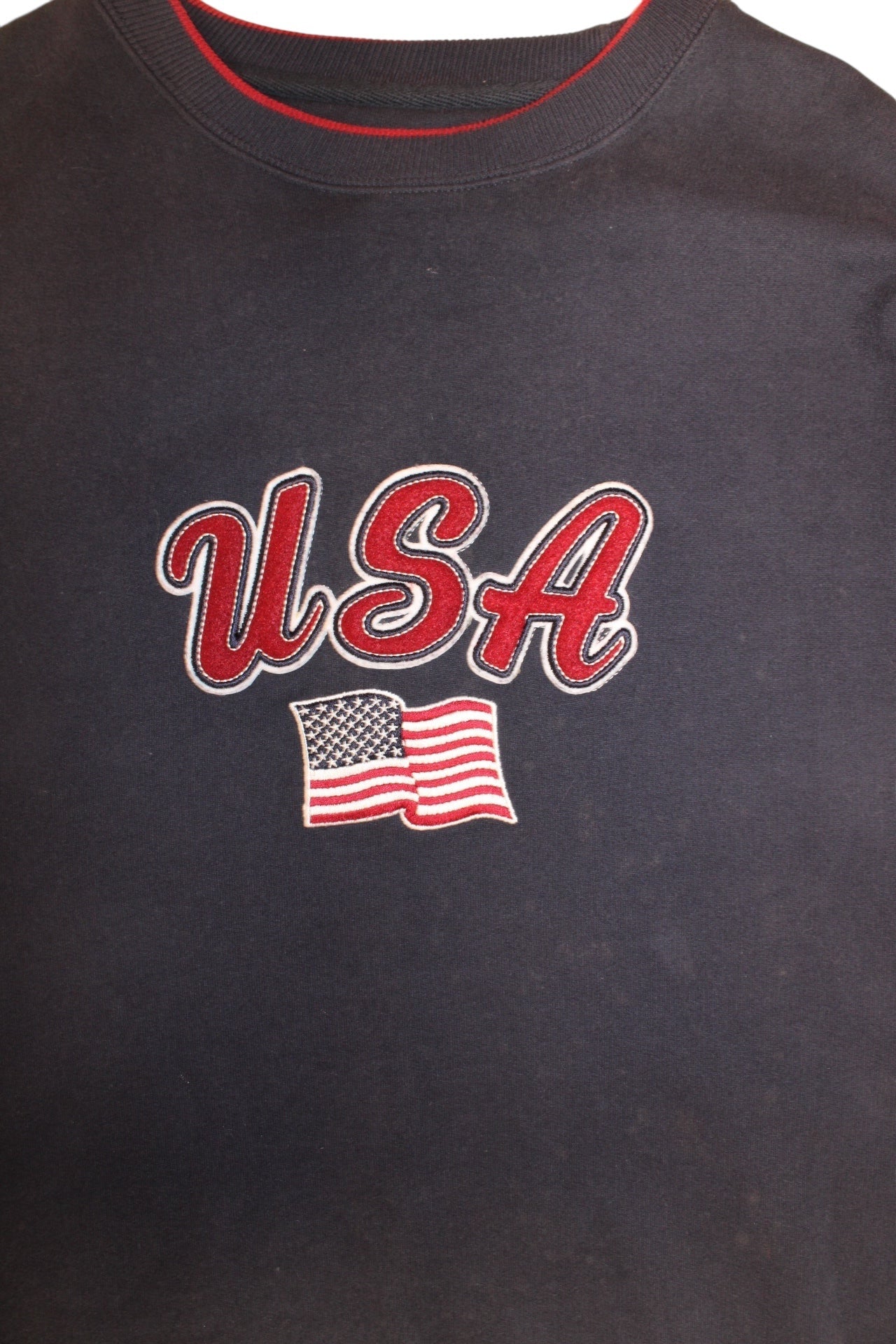 Croft & Barrow Mens Navy USA Sweatshirt (Size L)