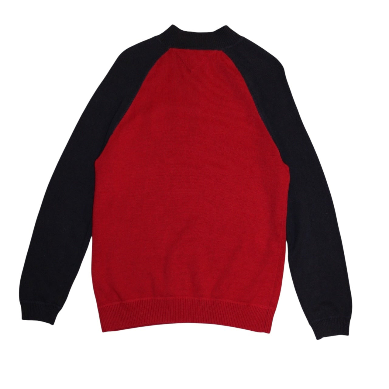 Tommy Hilfiger Mens Red Navy Quarter Zip (Size XL)