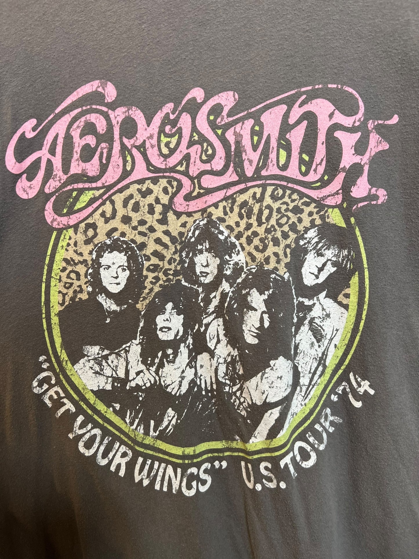 Aerosmith Grey Women's T Shirt (Size M)