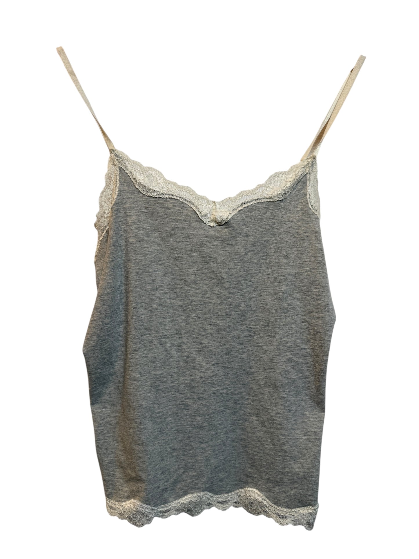 Gilligan & O'Malley Grey Lace Top (Size L)